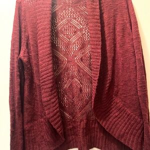 Pink Rose Maroon Knit Sweater size Medium